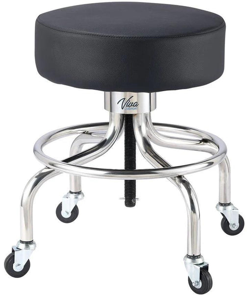 Viva Comford Height Adjustable Exam Stool with Circular Foot Ring 910-02-BLK - DENTAMED USA