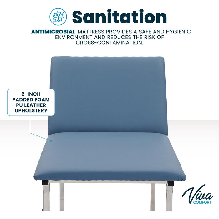 Viva Comfort Noble-Line Adjustable Exam Table with Paper Dispenser - DENTAMED USA