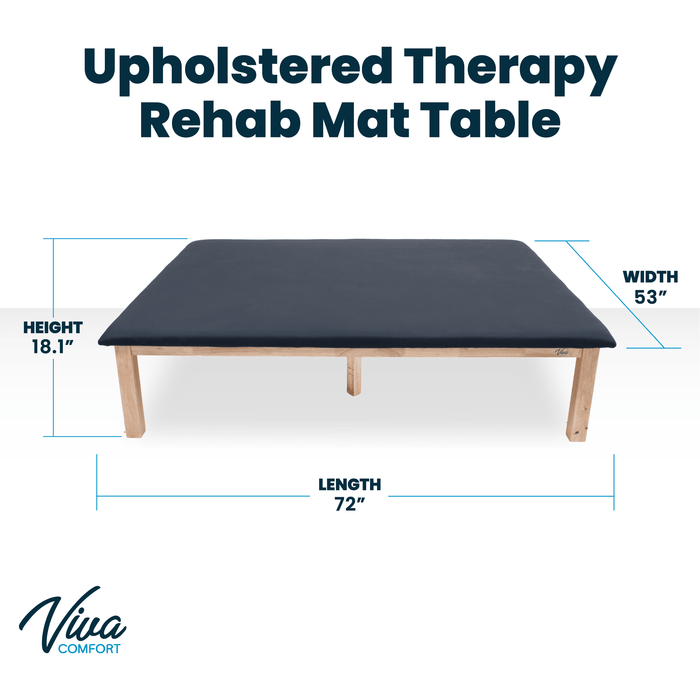 Viva Confort Regal-Line Upholstered Therapy Rehab Mat Table 996-05-blk - DENTAMED USA
