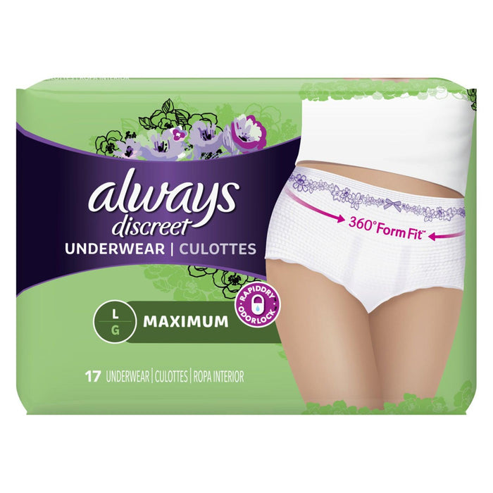 P&G Distributing P&G ALWAYS® DISCREET UNDERWEAR 3700088757 - DENTAMED USA