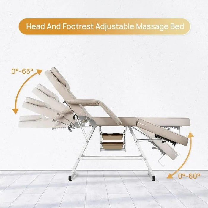 Facial Chair Massage Table 73inch Adjustable Tattoo Chair for Artist with Stool - DENTAMED USA