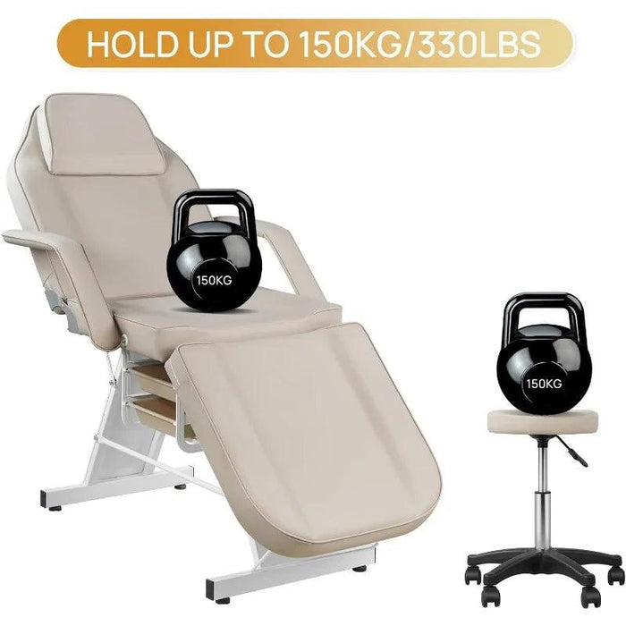 Facial Chair Massage Table 73inch Adjustable Tattoo Chair for Artist with Stool - DENTAMED USA