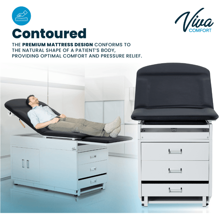 Viva Comfort 996-09-S-BLK Grande Steel Exam Table - DENTAMED USA
