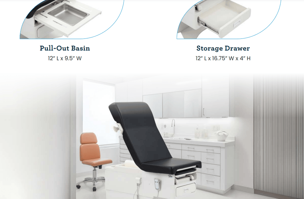 Viva Comfort Pointe Power Exam Table 996-10-Black/Blue - DENTAMED USA