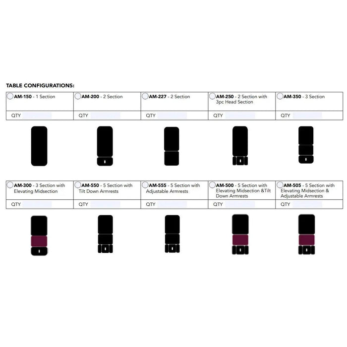 Armedica AM-150 Powered Treatment Medical Table - DENTAMED USA