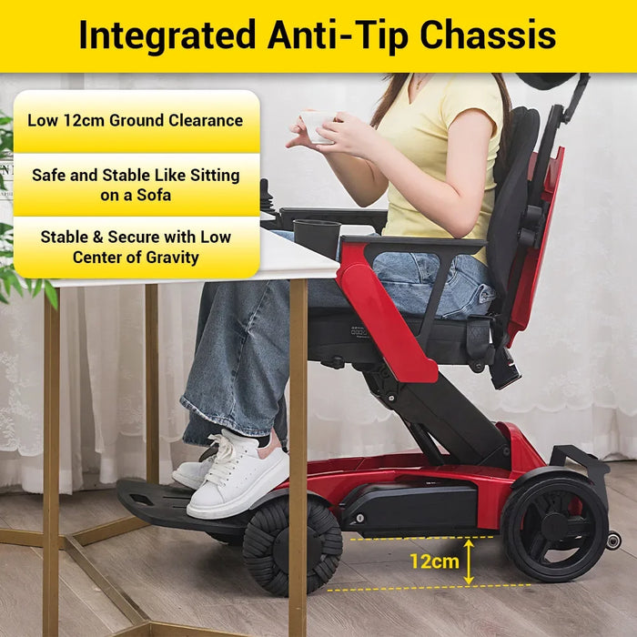 Easwe® L10 – Luxury Electric Wheelchair with Adjustable Seat Height