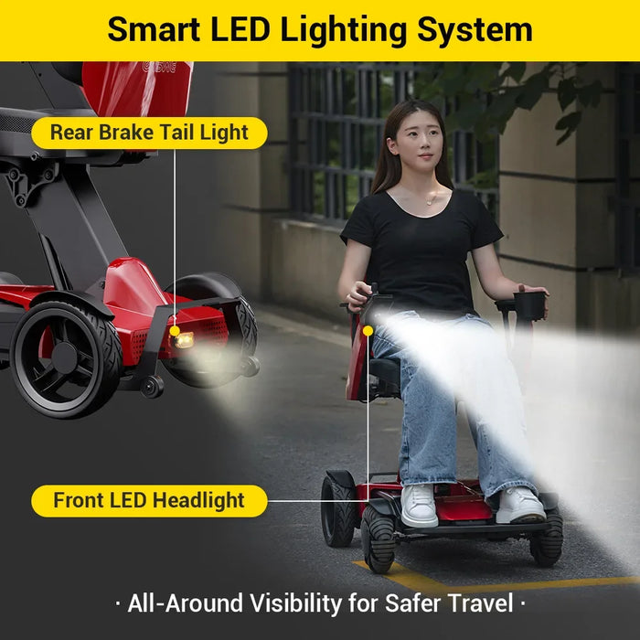 Easwe® L10 – Luxury Electric Wheelchair with Adjustable Seat Height